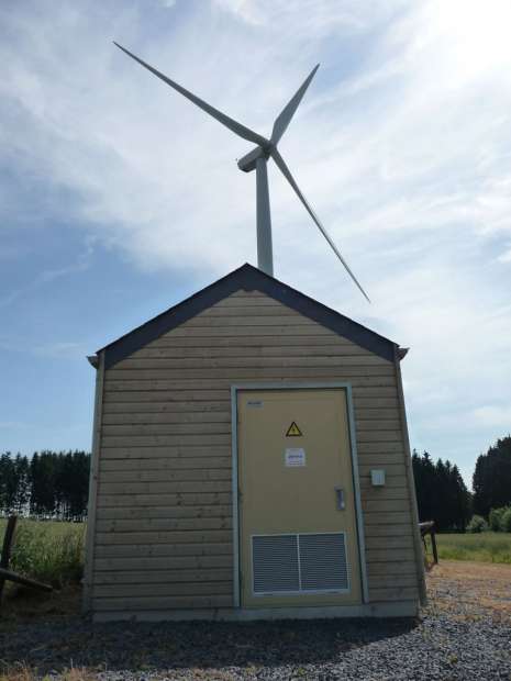 cabine de tête haute tension pour un parc éolien